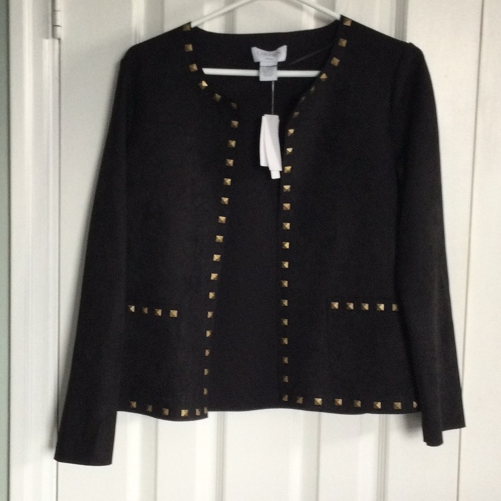 Faux suede blazer
